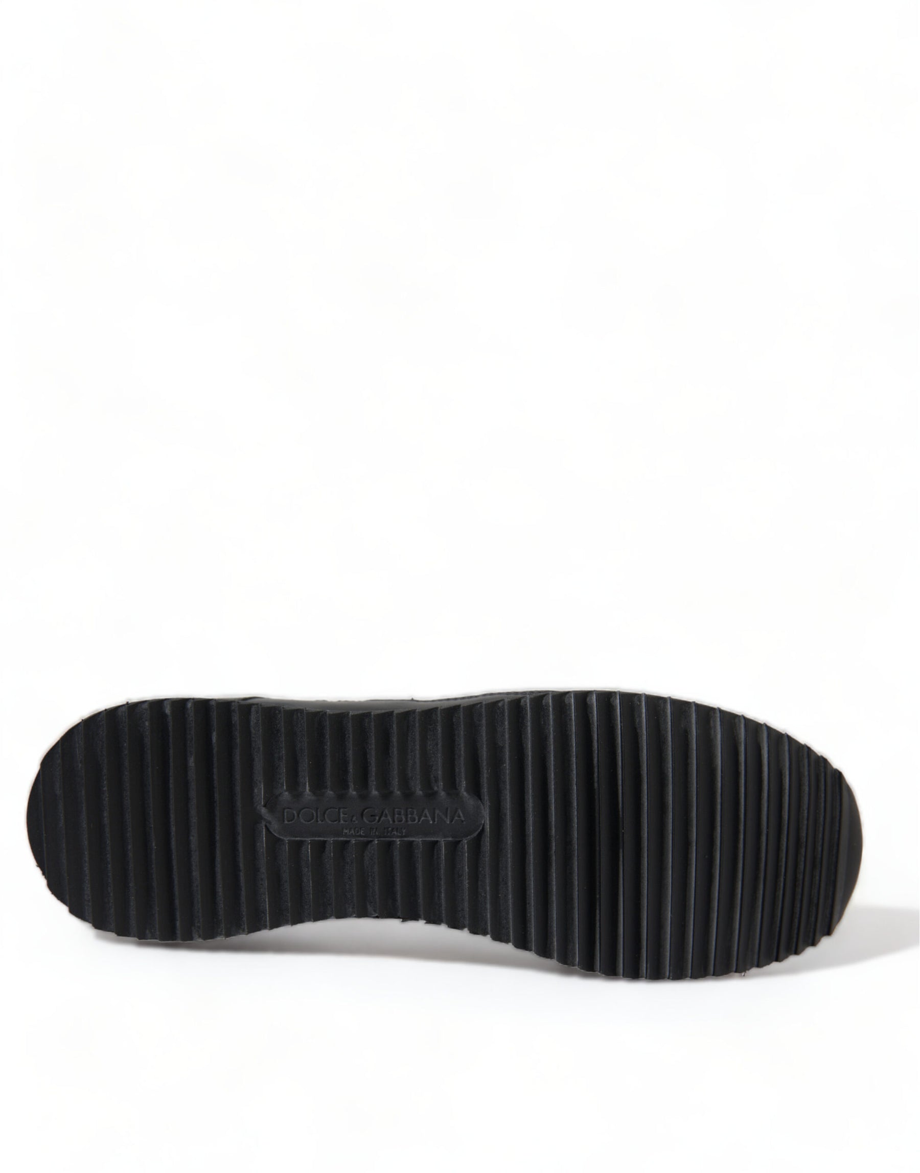 Dolce & Gabbana Black Floral Lace Leather Sneakers Shoes | Regal Royce