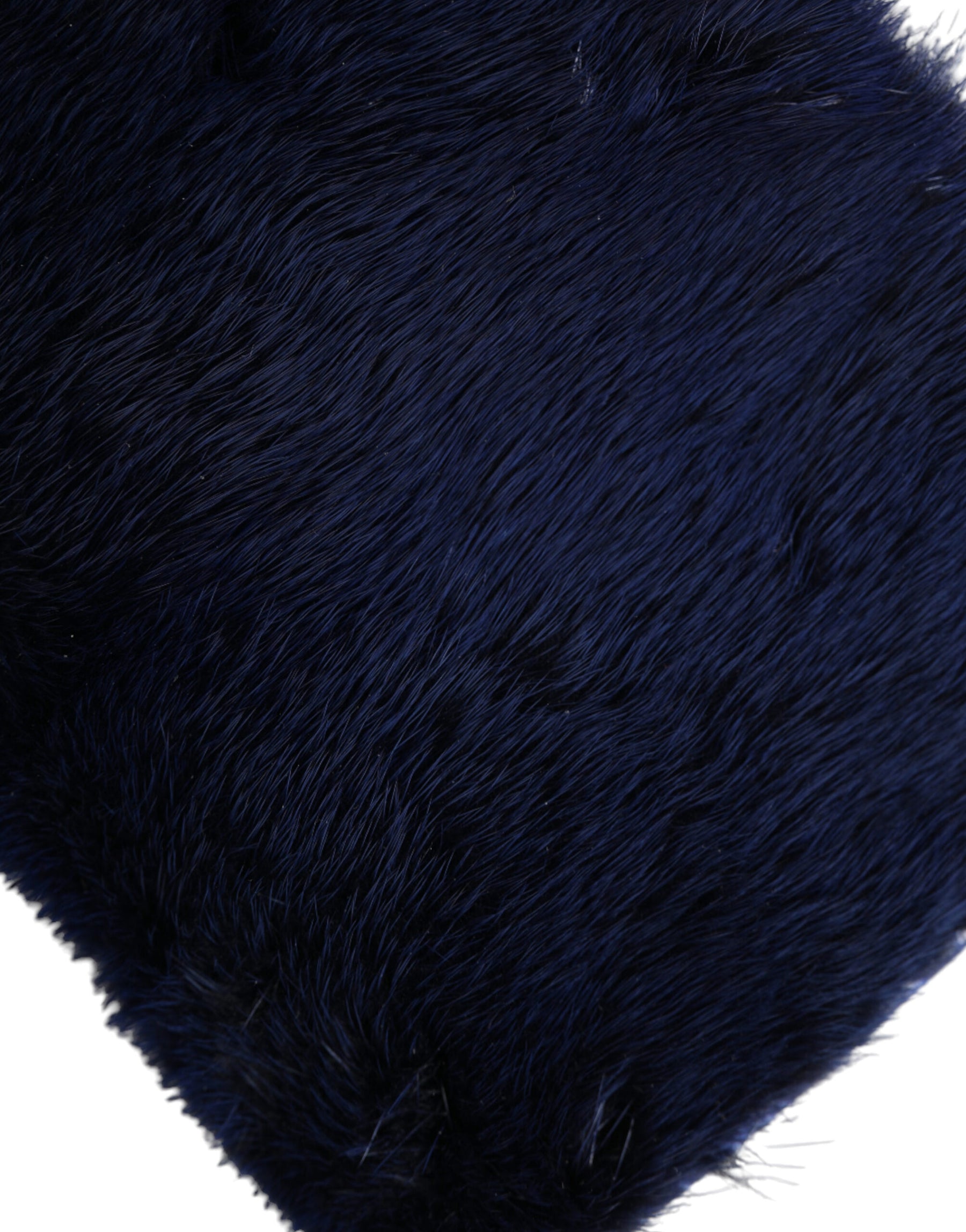 Dolce & Gabbana Dark Blue Fur Ayers Lily Twist Crossbody Shoulder Bag | Regal Royce