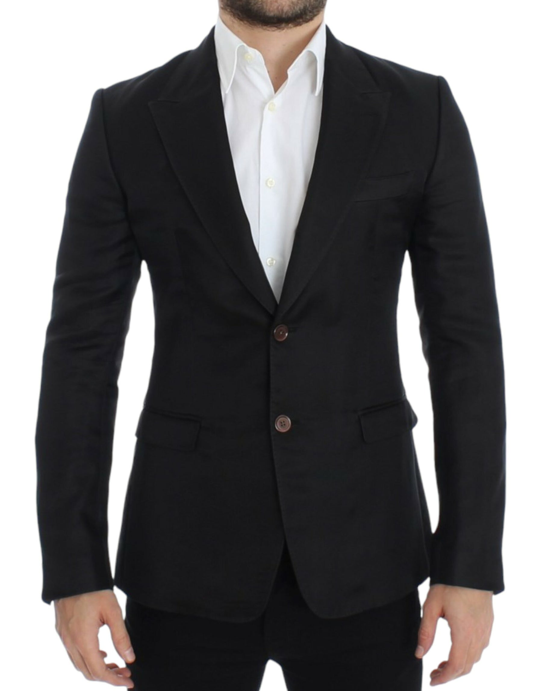 Dolce & Gabbana Black silk slim fit blazer | Regal Royce