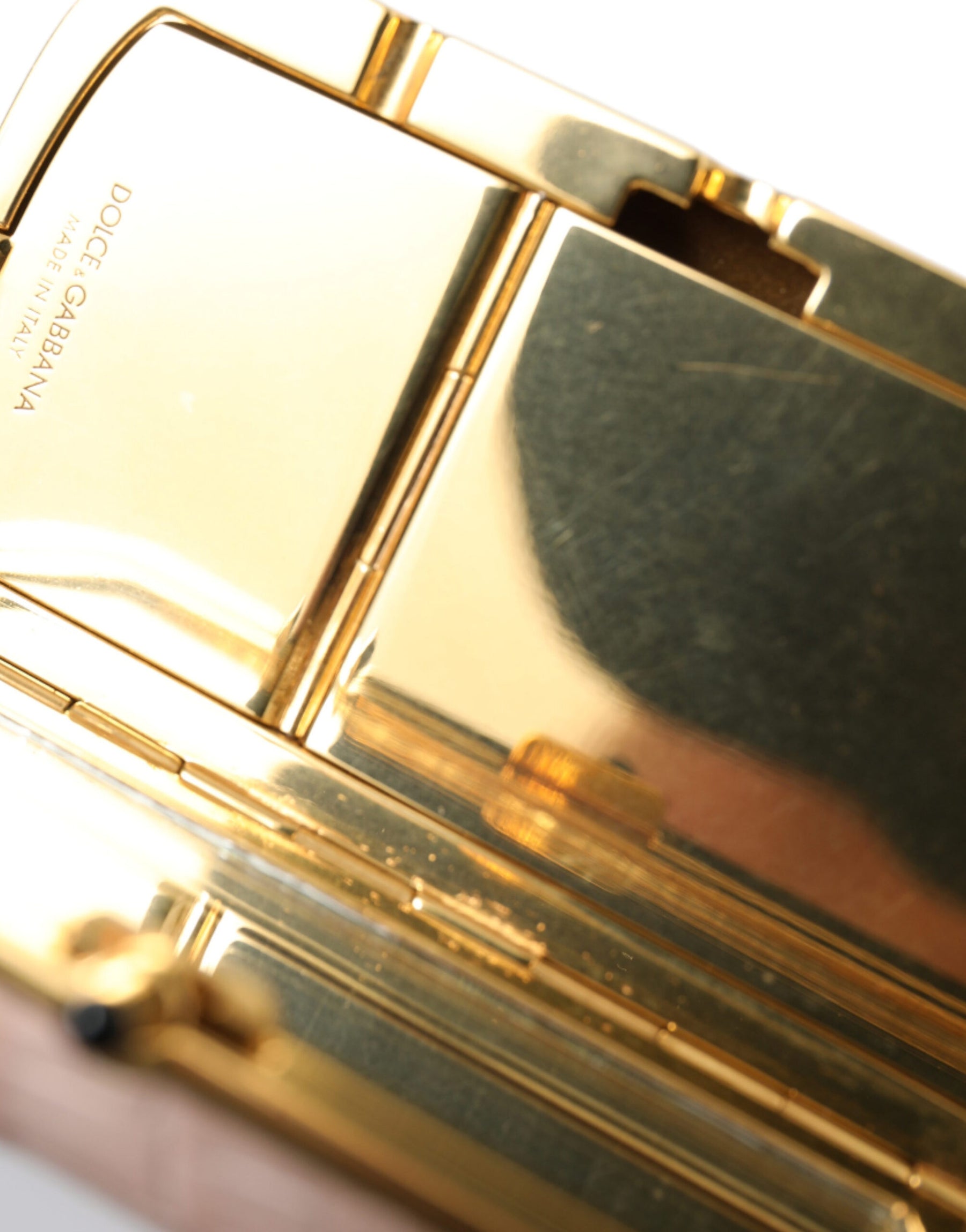 Dolce & Gabbana Pink Exotic Leather Mini Mirror Tassel Makeup Bag | Regal Royce