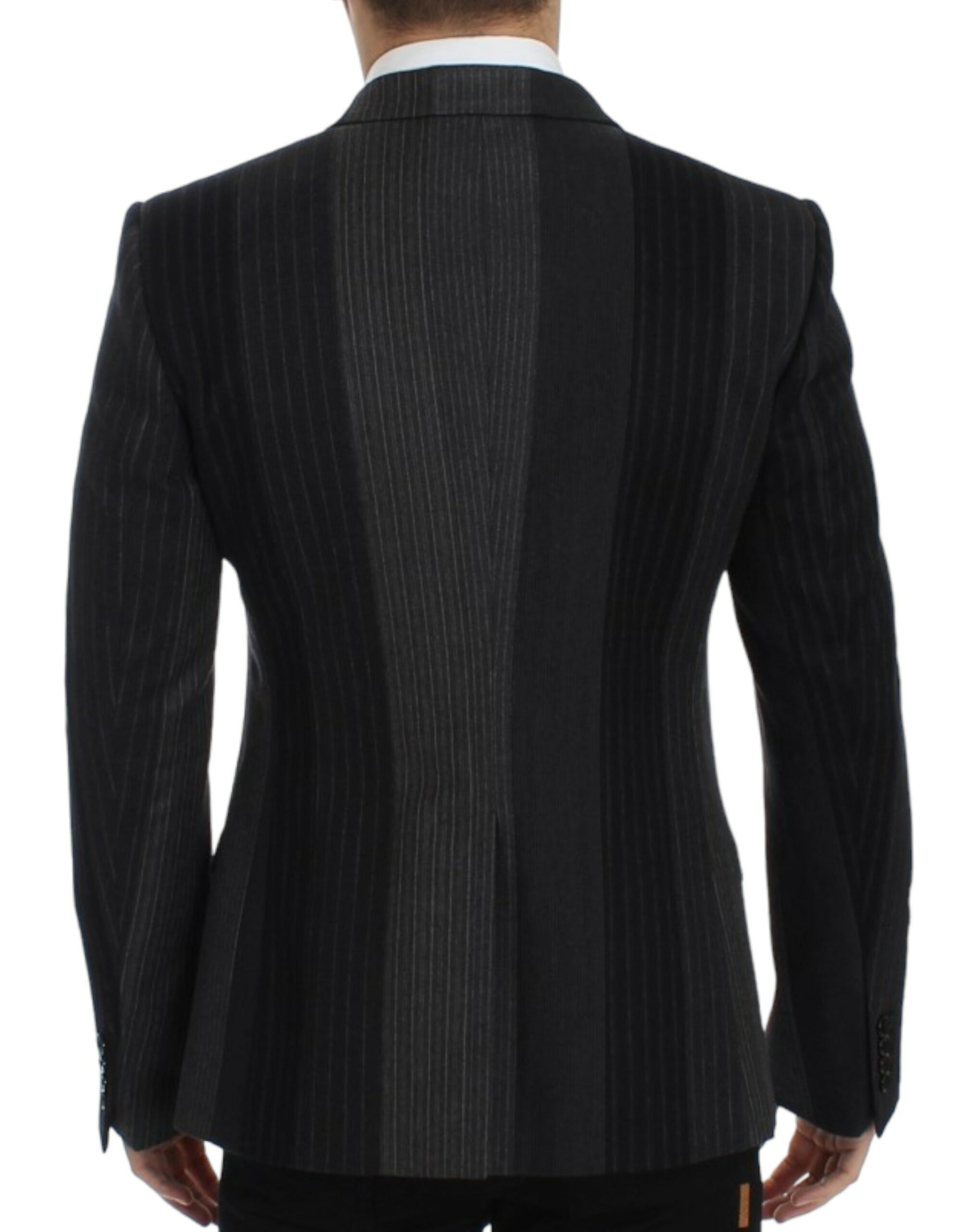 Dolce & Gabbana Gray striped wool stretch blazer | Regal Royce