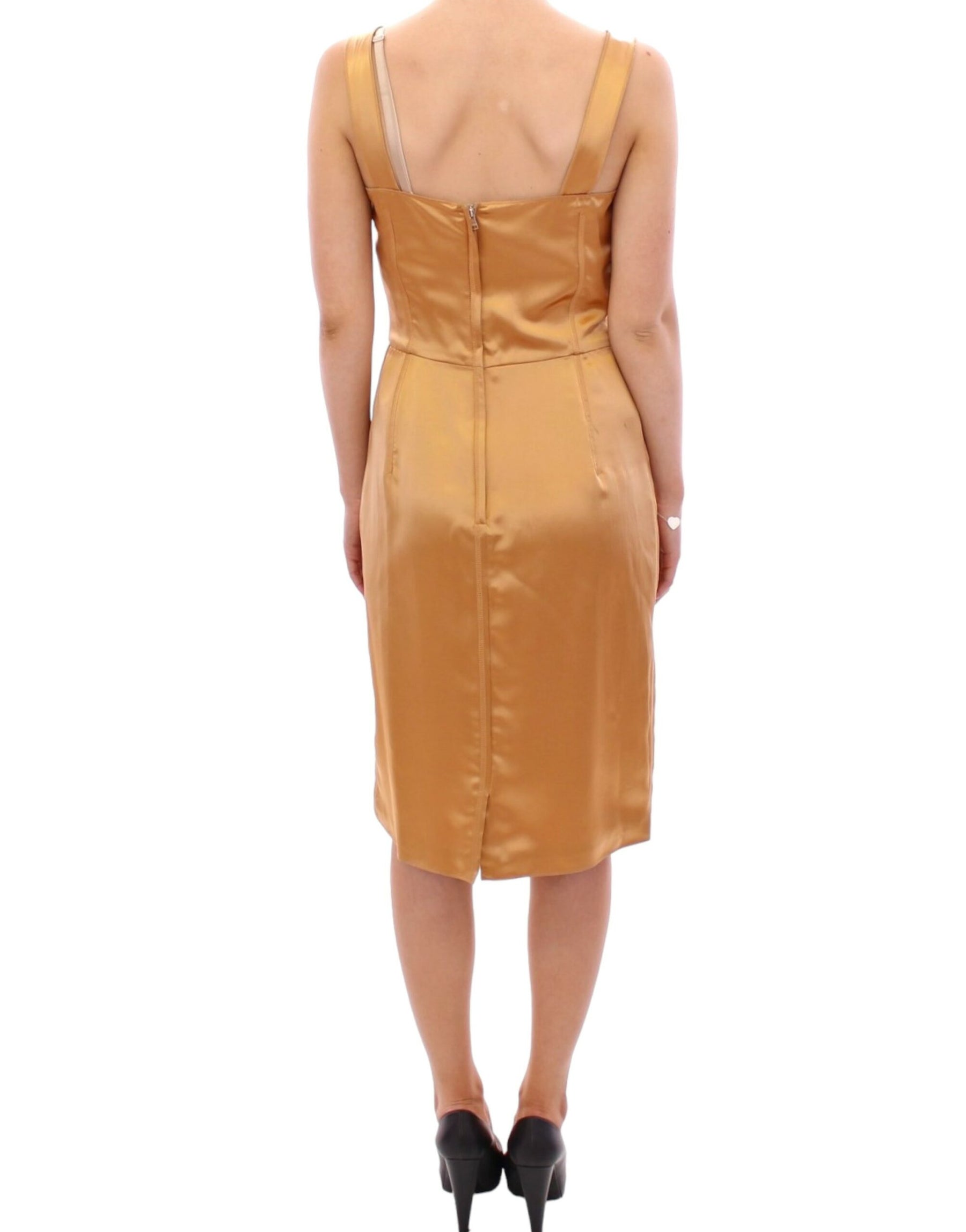 Dolce & Gabbana Bronze silk sheath dress | Regal Royce
