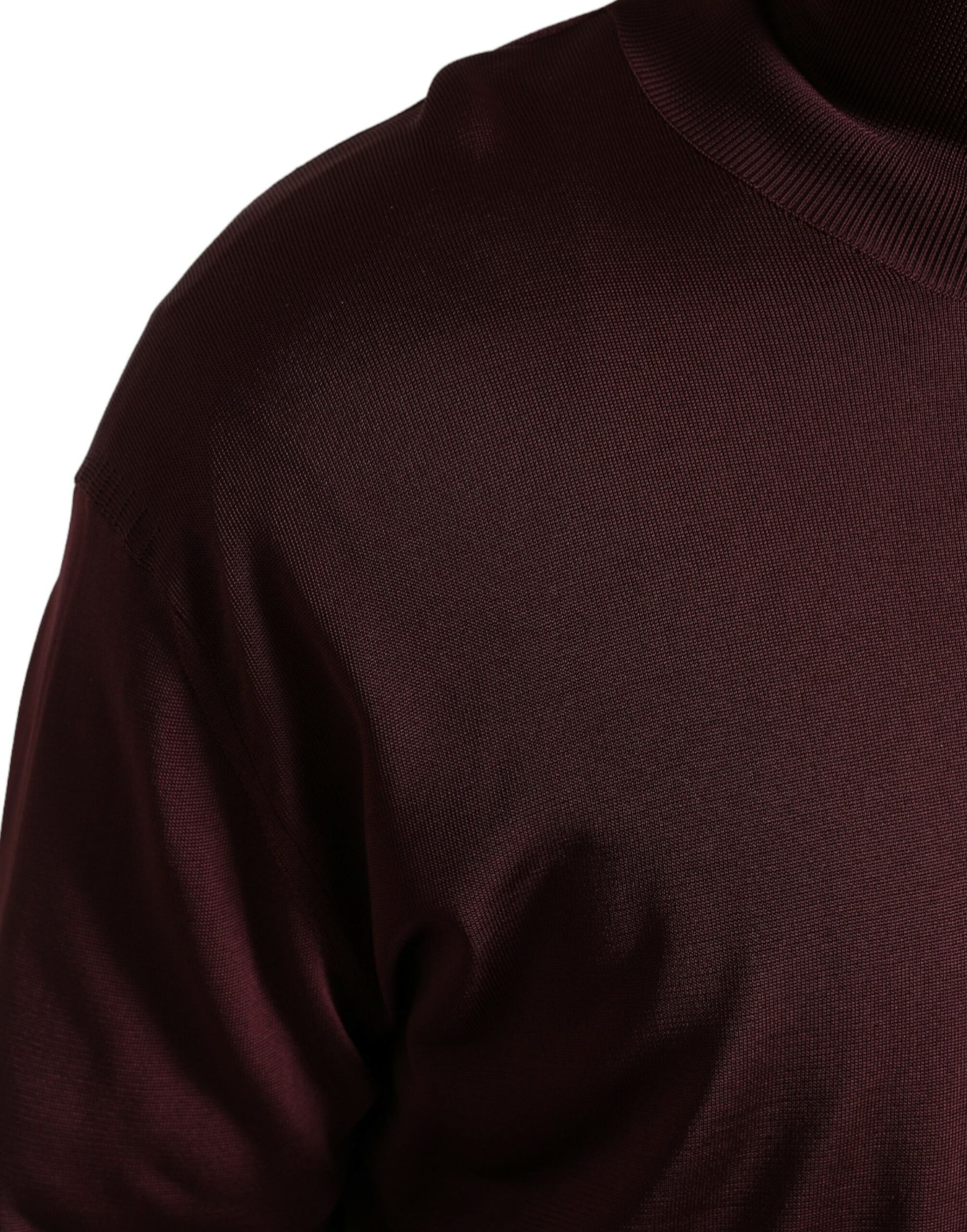 Dolce & Gabbana Maroon Viscose Turtleneck Pullover Sweater | Regal Royce