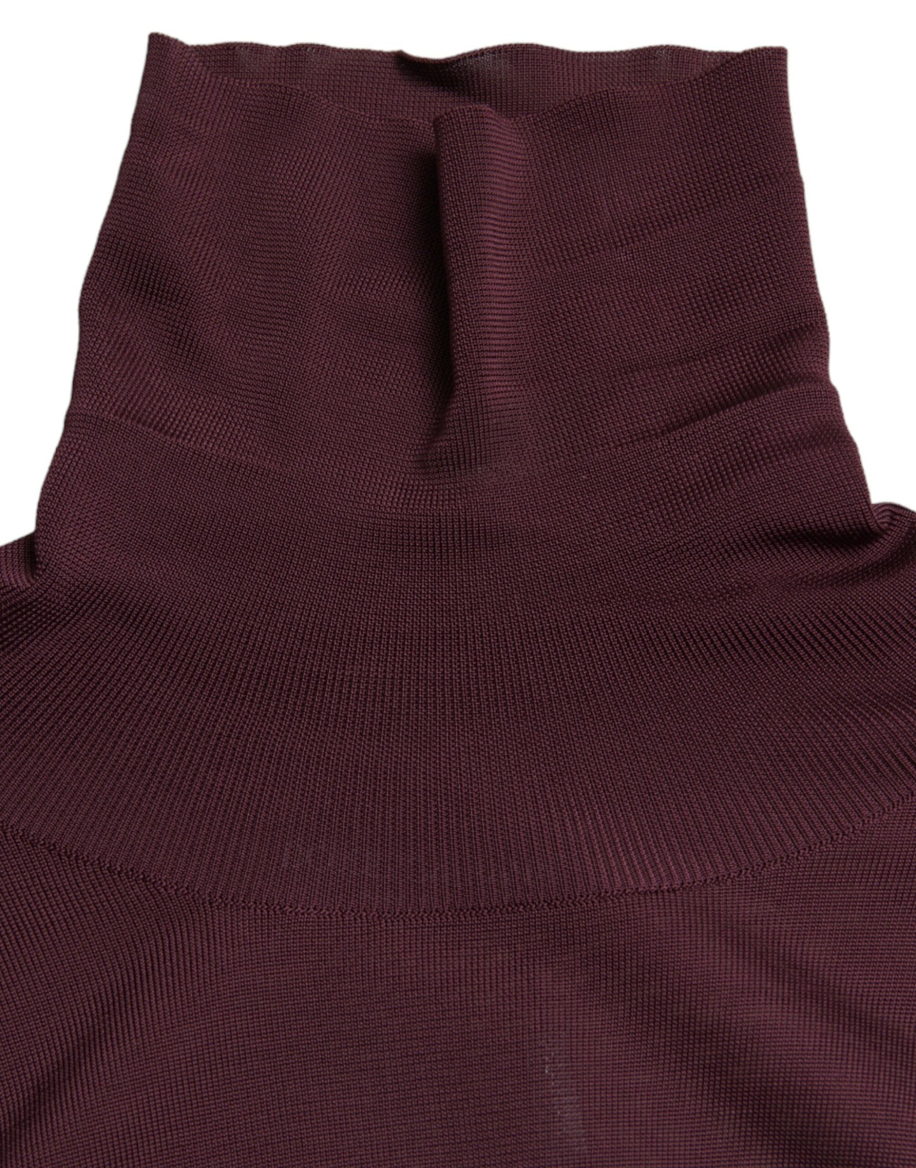 Dolce & Gabbana Maroon Viscose Turtleneck Pullover Sweater | Regal Royce