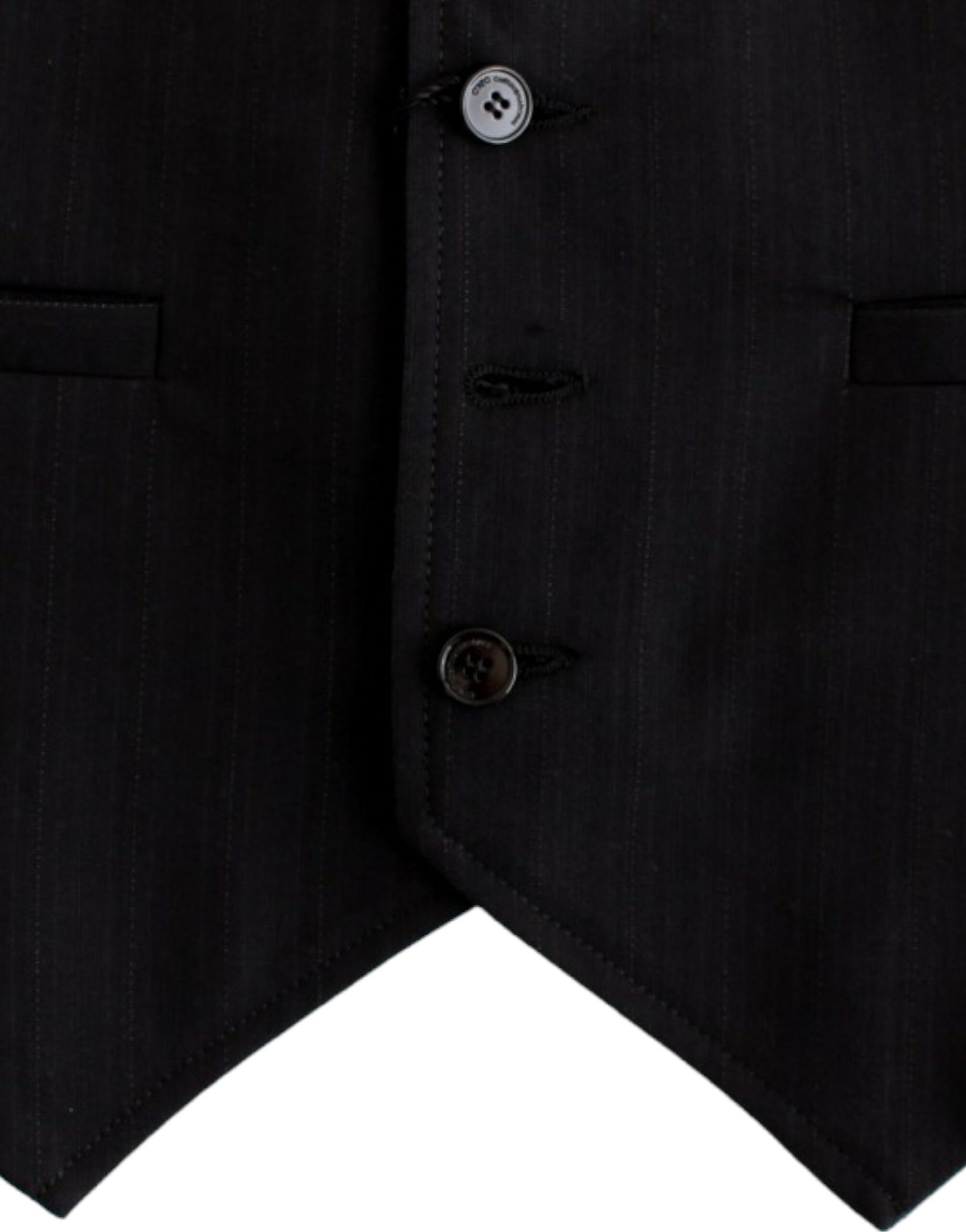 Costume National Black striped cotton casual vest | Regal Royce