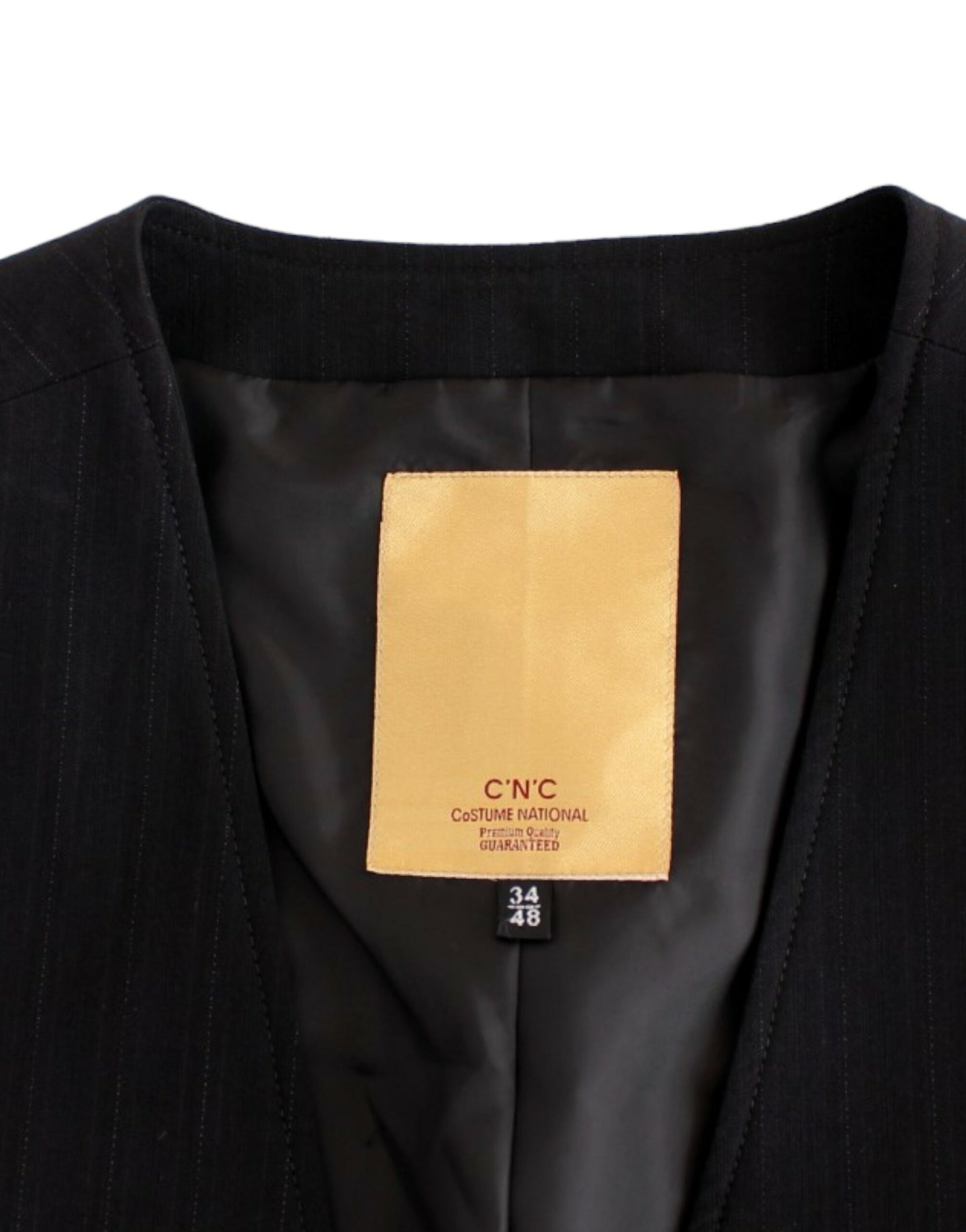 Costume National Black striped cotton casual vest | Regal Royce