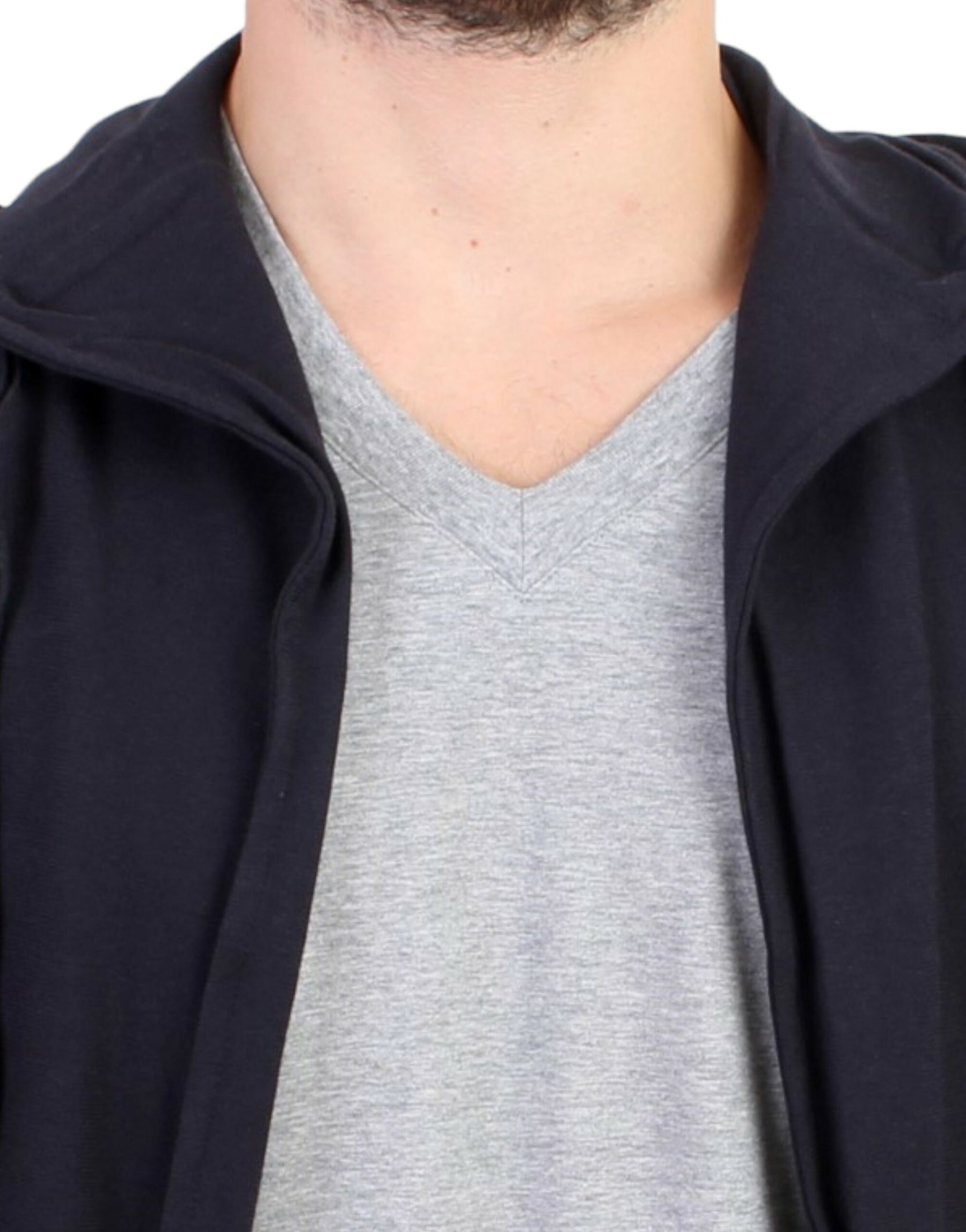 Costume National Blue hooded cotton sweater | Regal Royce