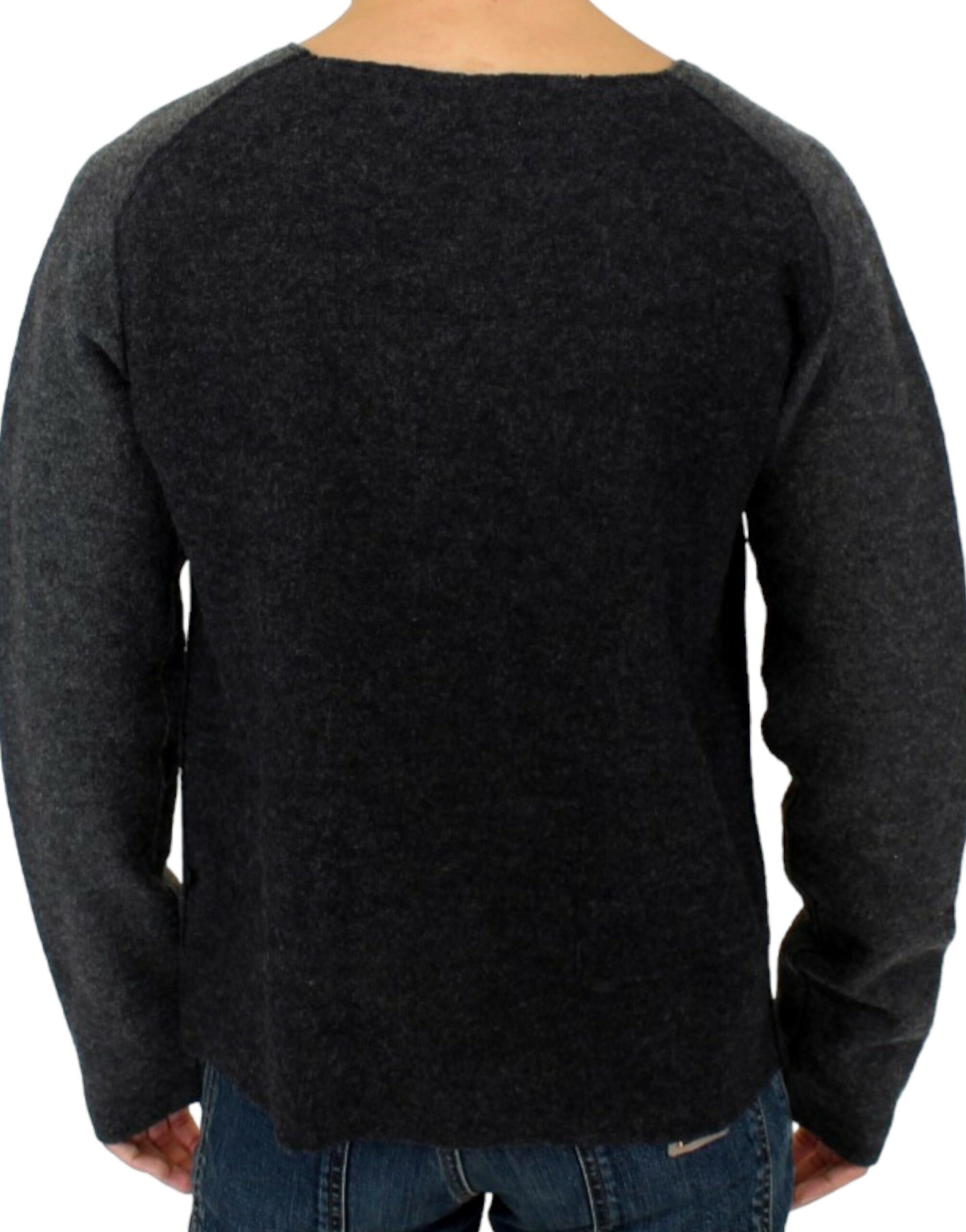 Costume National Gray wool crewneck sweater | Regal Royce