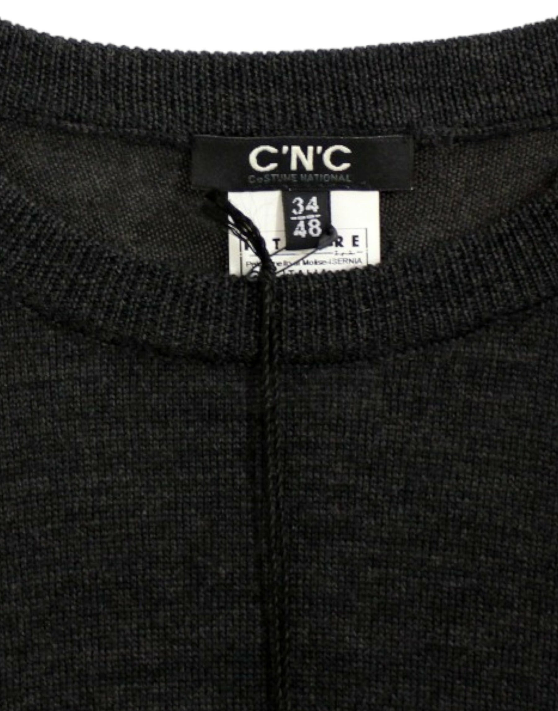 Costume National Gray crewneck pullover sweater | Regal Royce