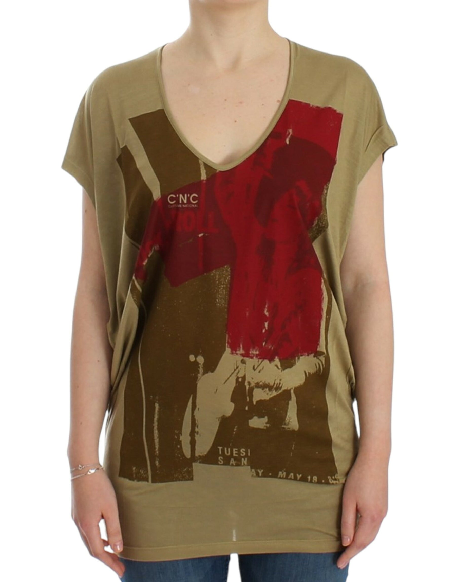 Costume National Green print shortsleeve t-shirt | Regal Royce