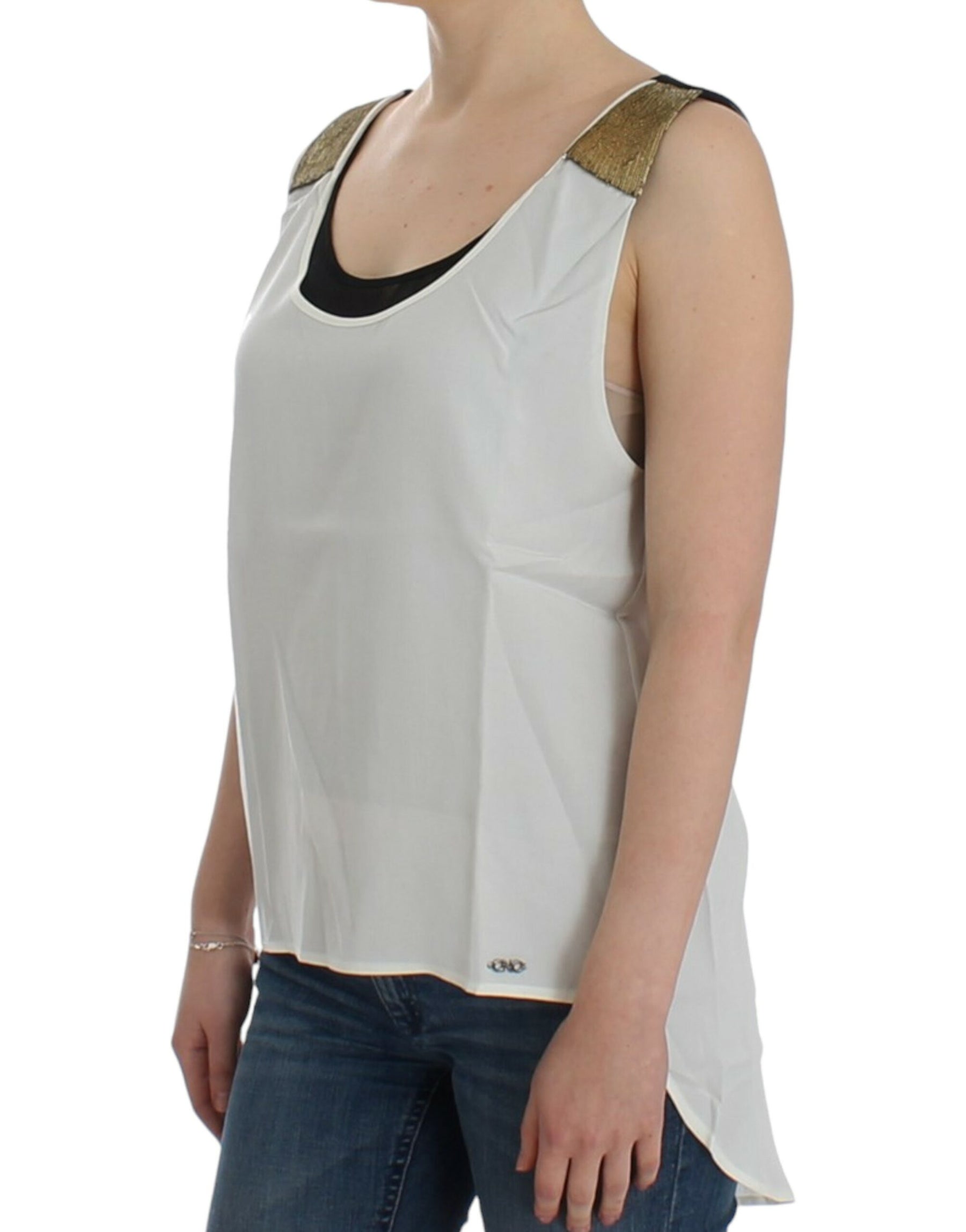 Costume National White sleeveless top | Regal Royce