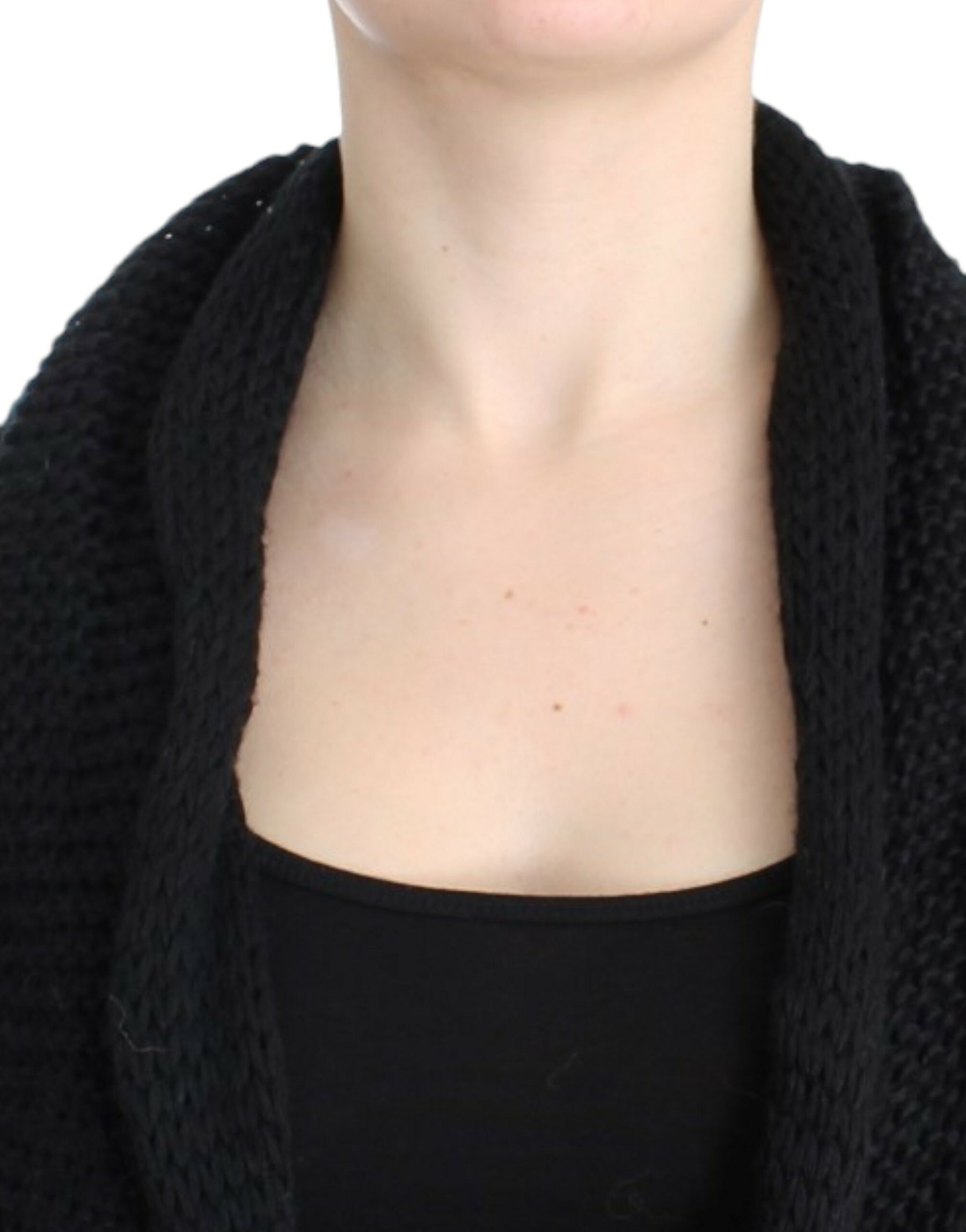Costume National Black sleeveless knitted cardigan | Regal Royce
