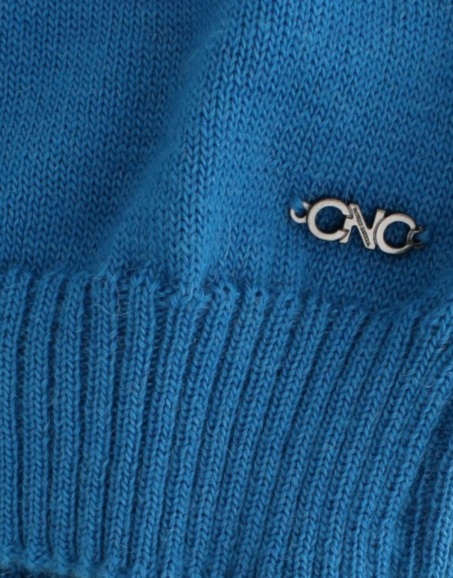 Costume National Blue knitted scoopneck sweater | Regal Royce