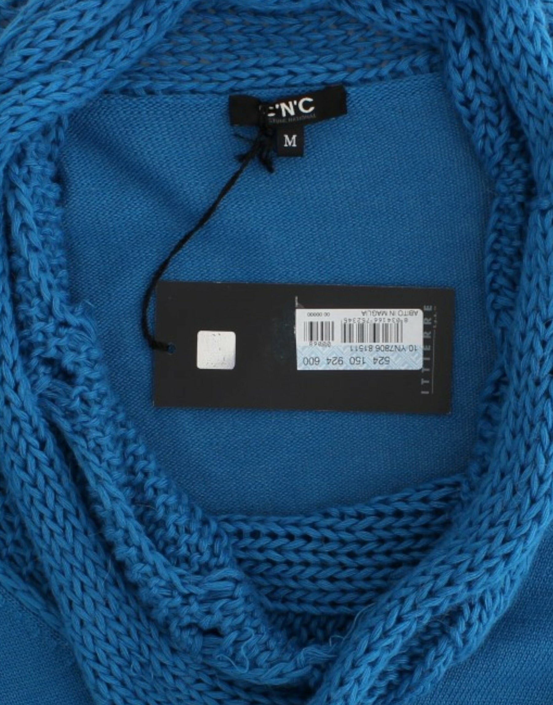 Costume National Blue knitted scoopneck sweater | Regal Royce