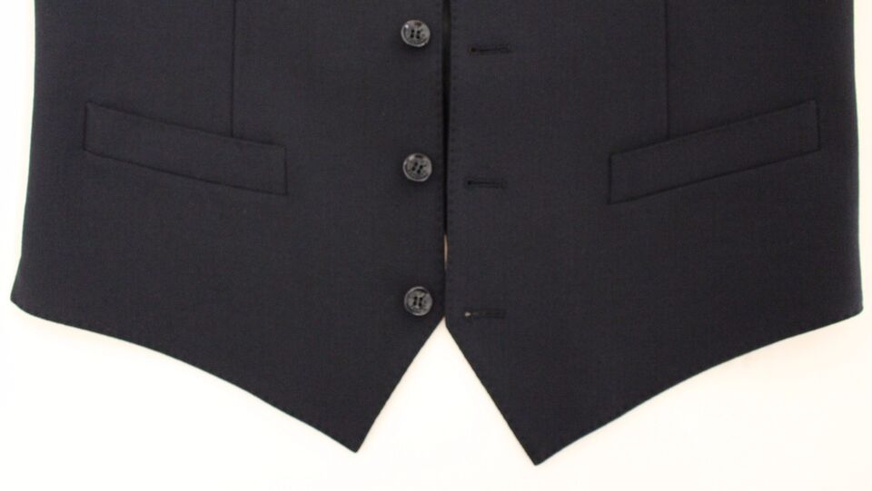 Dolce & Gabbana Blue Wool Formal Dress Vest Gilet | Regal Royce