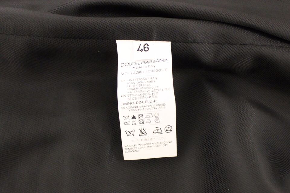 Dolce & Gabbana Black Striped Wool Silk Dress Vest Gilet | Regal Royce