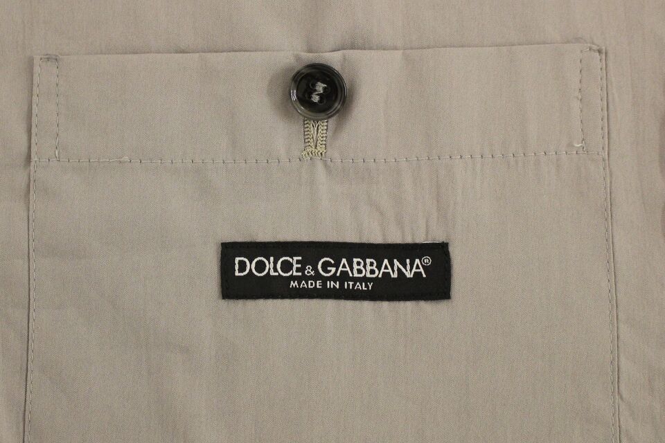 Dolce & Gabbana Gray Cotton Slim Fit Button Front Dress Vest | Regal Royce