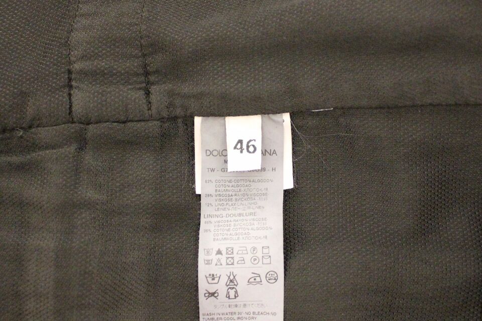 Dolce & Gabbana Black Flax Cotton Dress Vest Blazer | Regal Royce