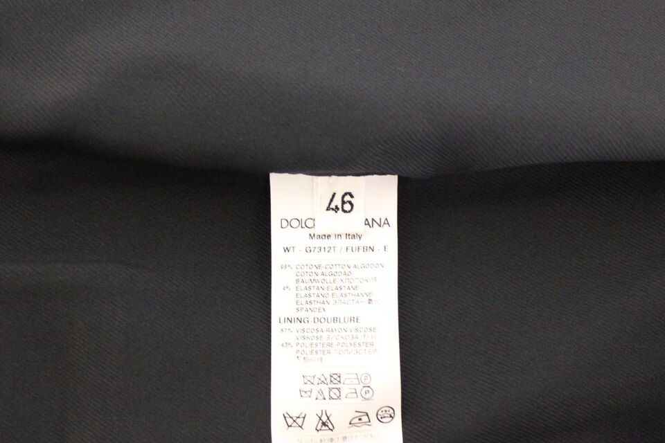 Dolce & Gabbana Blue Cotton Stretch Dress Vest Blazer | Regal Royce