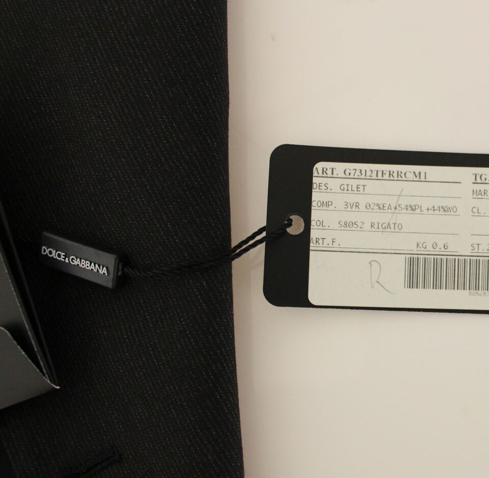 Dolce & Gabbana Gray Wool Stretch Dress Vest Jacket Blazer | Regal Royce