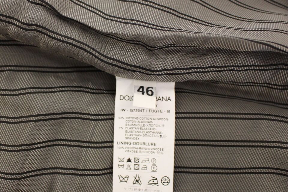 Dolce & Gabbana Gray Cotton Stretch Dress Vest Blazer | Regal Royce