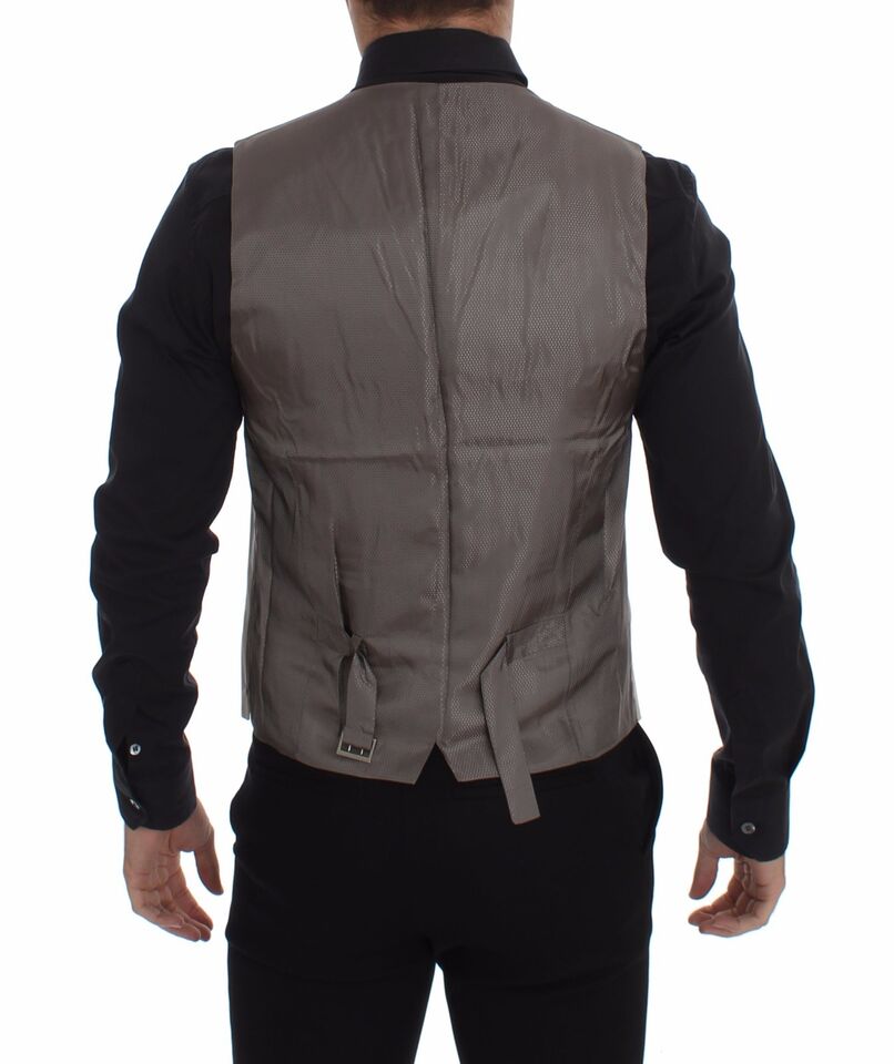 Dolce & Gabbana Beige Cotton Stretch Dress Vest Blazer | Regal Royce