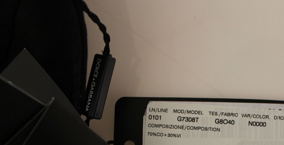 Dolce & Gabbana Black Cotton Viscose Dress Vest Blazer | Regal Royce