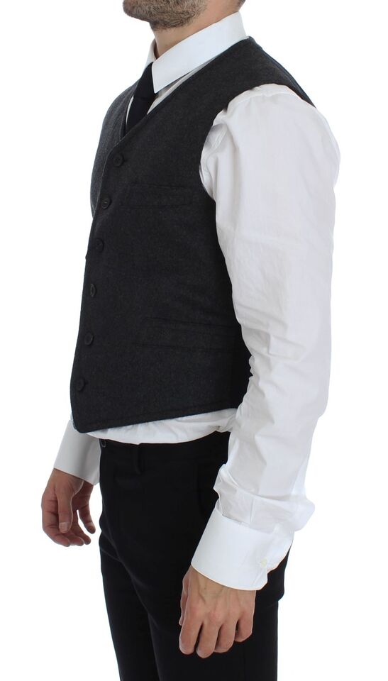 Dolce & Gabbana Gray Wool Blend Vest Gilet Weste | Regal Royce