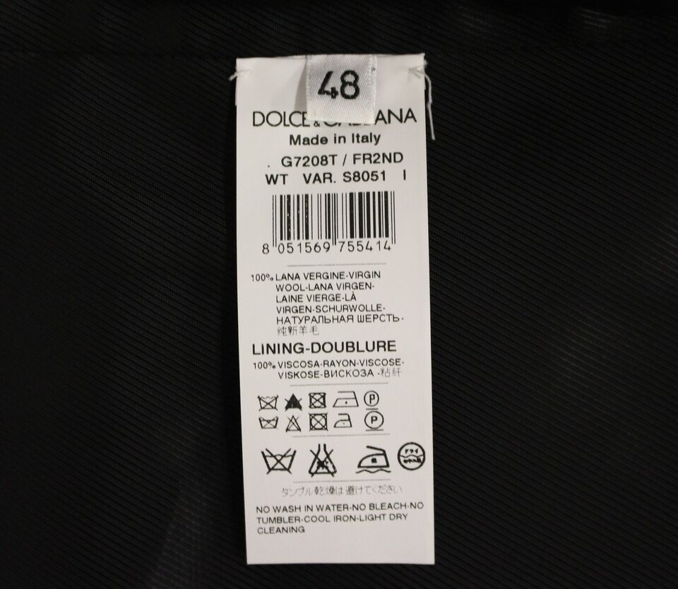 Dolce & Gabbana Gray Striped Wool Single Breasted Vest | Regal Royce