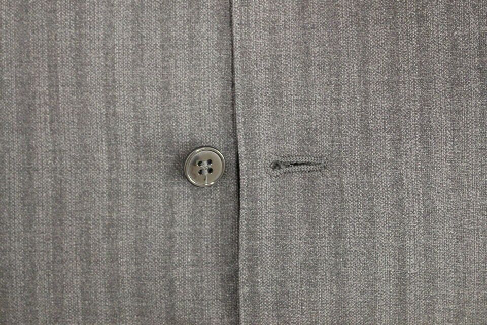 Dolce & Gabbana Gray Striped Wool Single Breasted Vest | Regal Royce