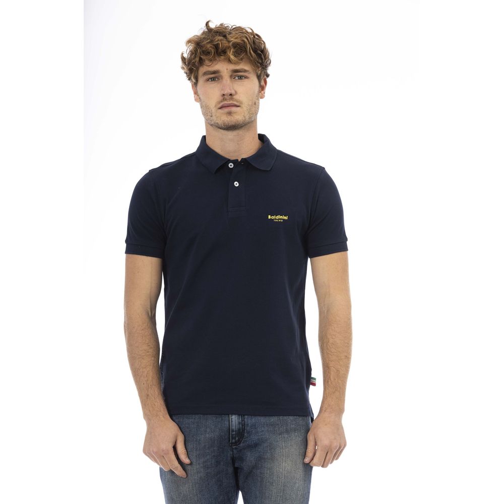 Baldinini Trend Blue Cotton Polo Shirt | Regal Royce