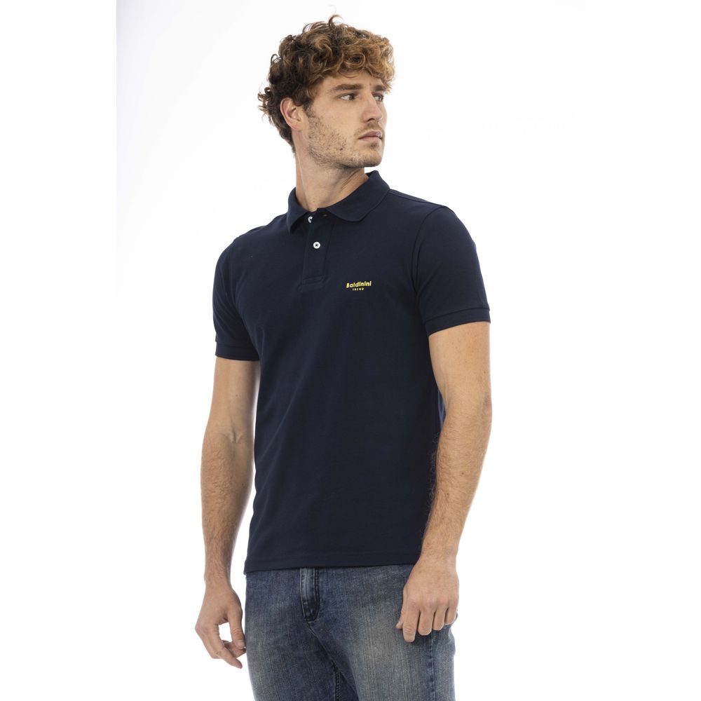 Baldinini Trend Blue Cotton Polo Shirt | Regal Royce