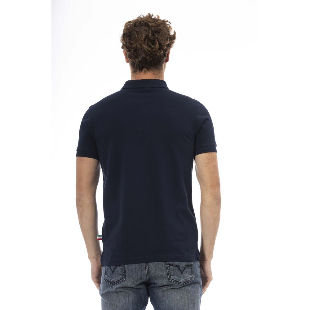 Baldinini Trend Blue Cotton Polo Shirt | Regal Royce