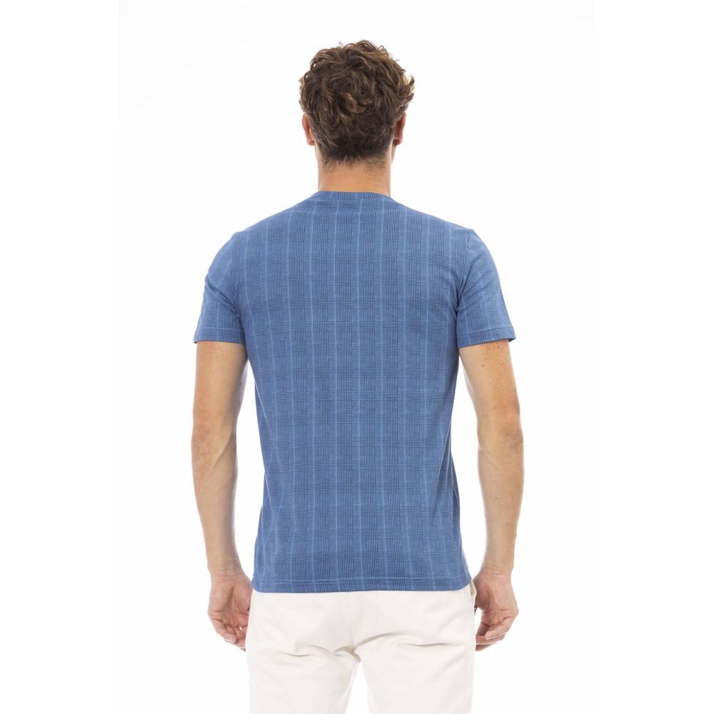 Baldinini Trend Blue Cotton Men T-Shirt | Regal Royce