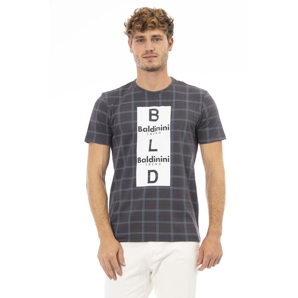 Baldinini Trend Gray Cotton Men T-Shirt | Regal Royce