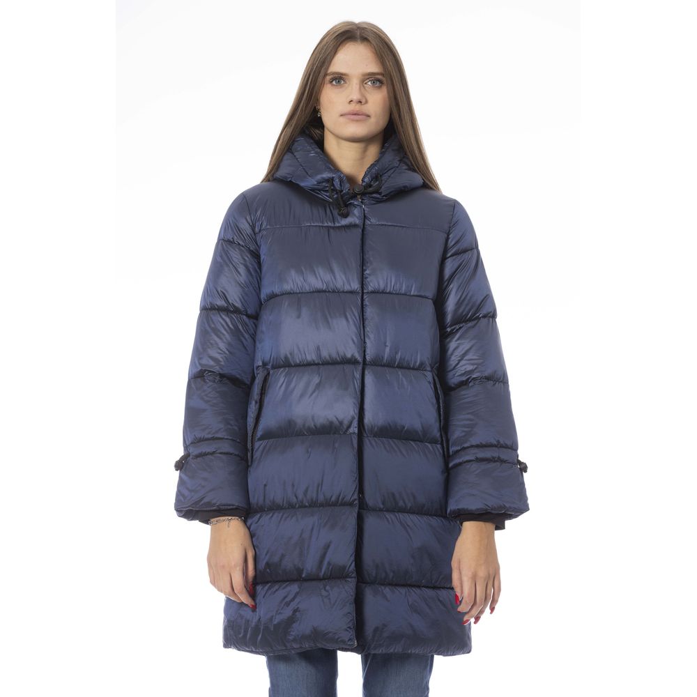 Baldinini Trend Light Blue Nylon Jackets & Coat | Regal Royce