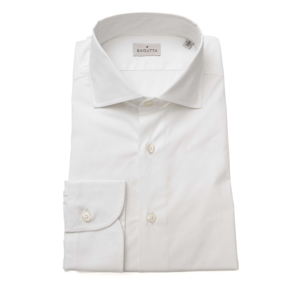 Bagutta White Cotton Men's Shirt | Regal Royce
