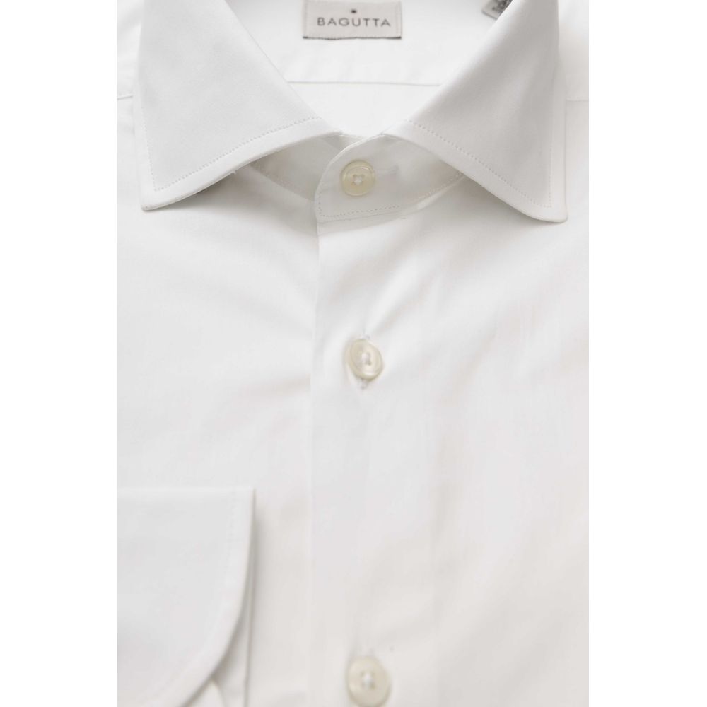 Bagutta White Cotton Men's Shirt | Regal Royce