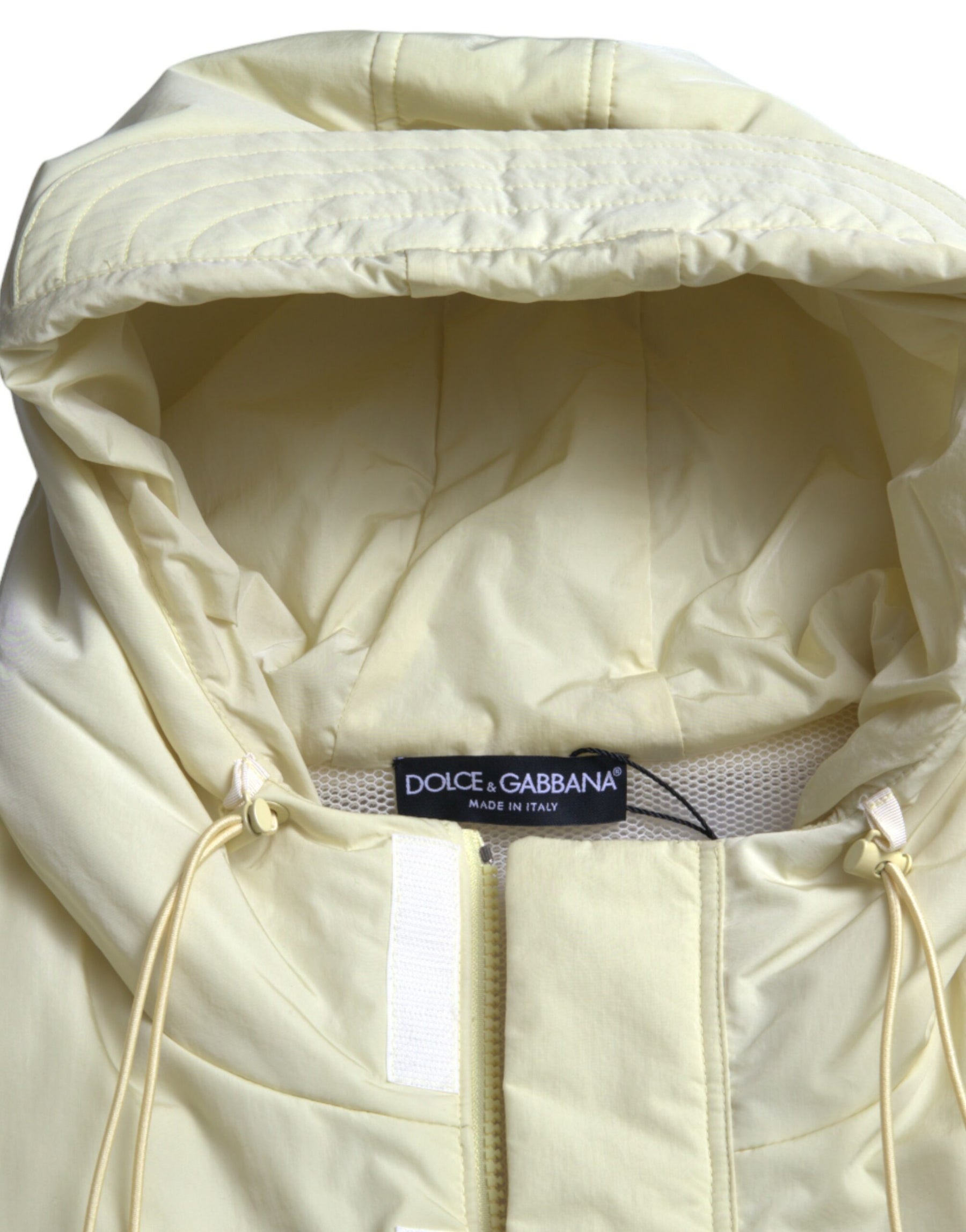 Dolce & Gabbana Yellow Nylon Hooded Sportswear Vest Jacket | Regal Royce