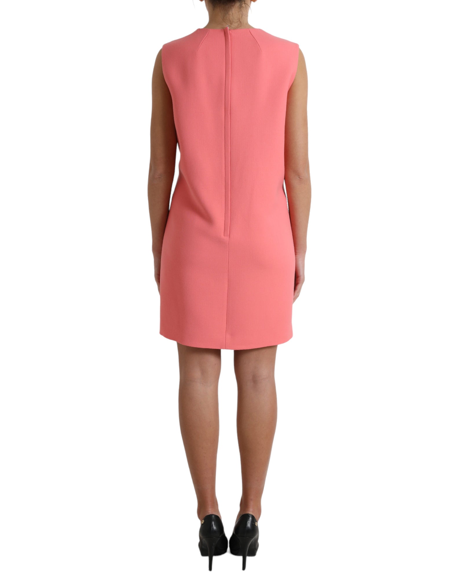 Dolce & Gabbana Pink Virgin Wool Sleeveless Mini Dress | Regal Royce