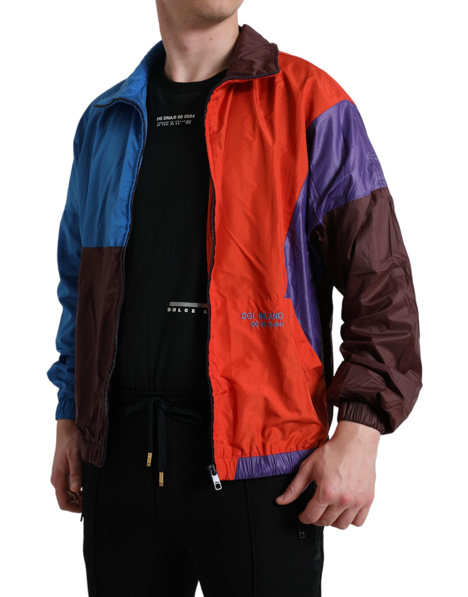 Dolce & Gabbana Multicolor Color Windbreaker Jacket | Regal Royce