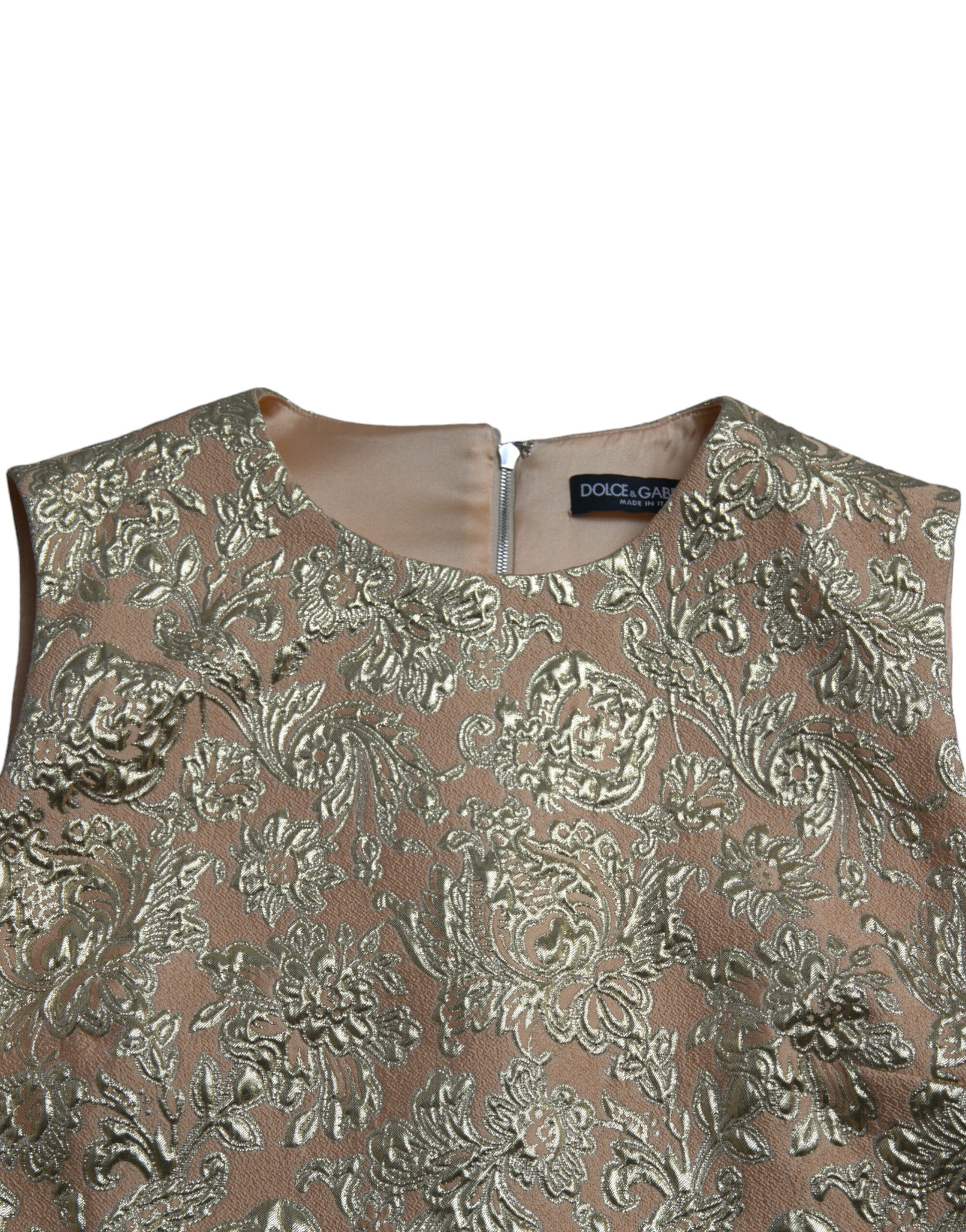 Dolce & Gabbana Metallic Floral Jacquard A-line Mini Dress | Regal Royce
