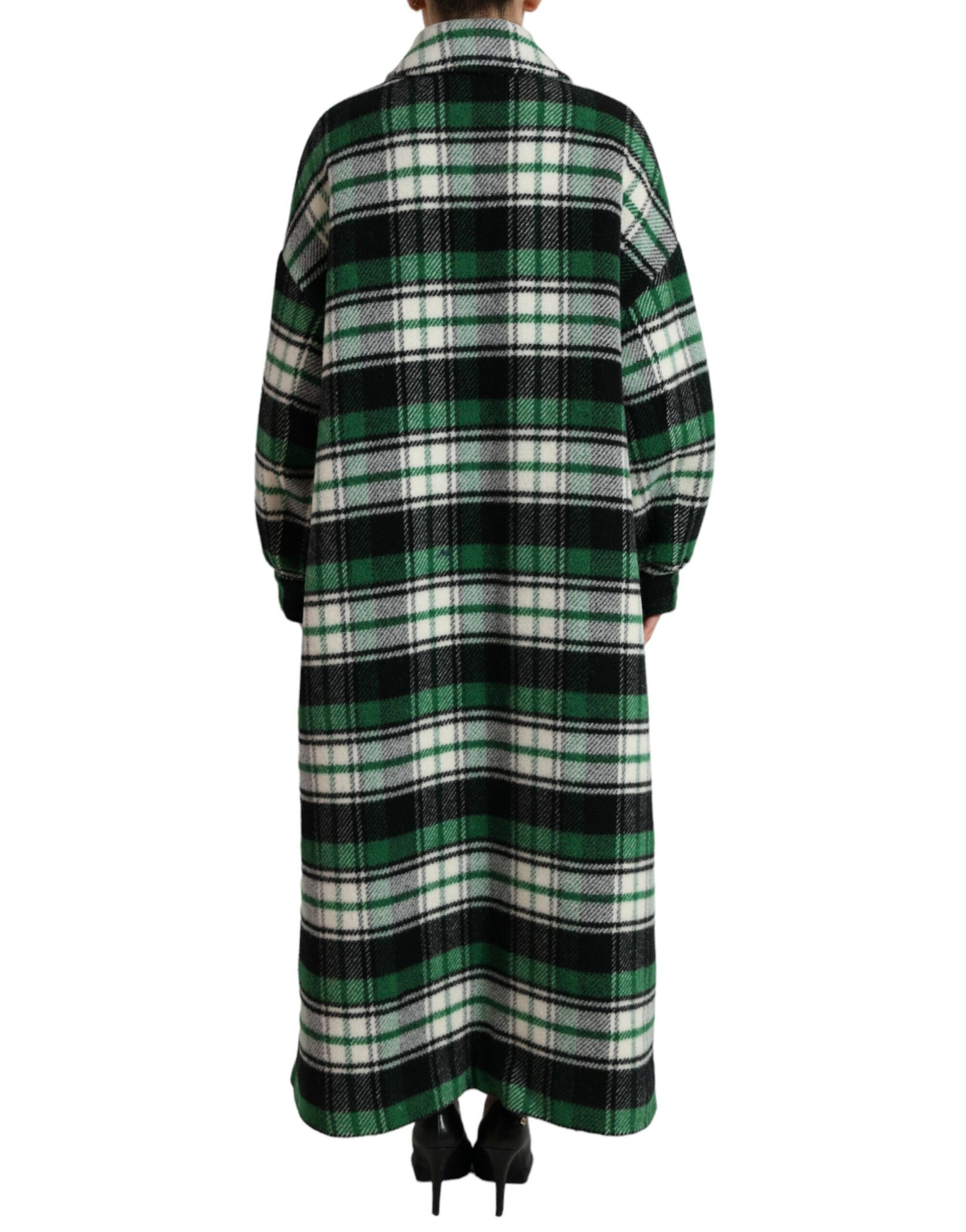 Dolce & Gabbana Green Plaid Long Sleeve Casual Coat Jacket | Regal Royce