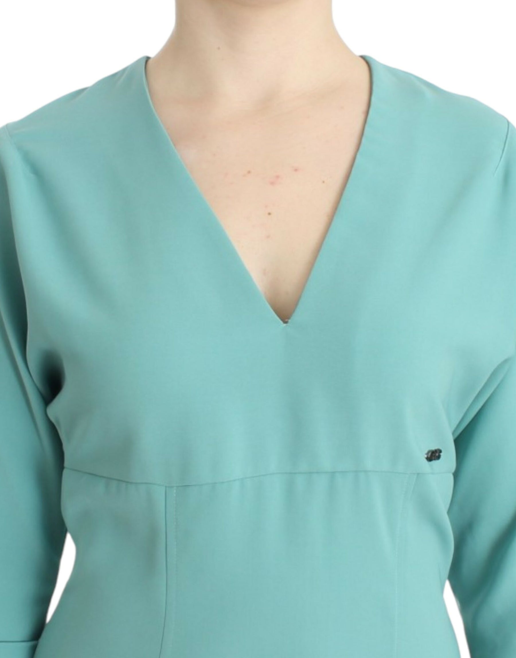 Costume National Green 3/4 sleeved sheath dress | Regal Royce