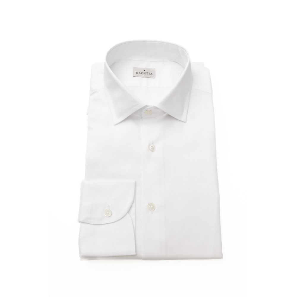 Bagutta White Cotton Men's Shirt | Regal Royce