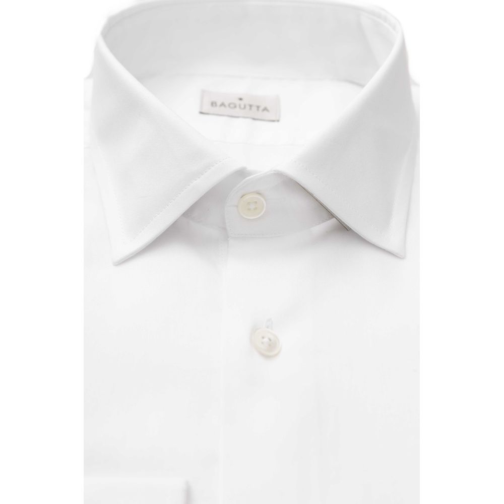 Bagutta White Cotton Men's Shirt | Regal Royce
