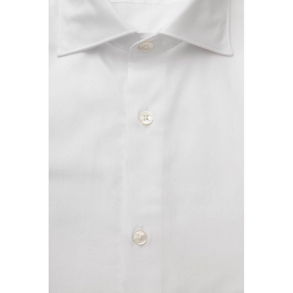 Bagutta White Cotton Men Shirt | Regal Royce