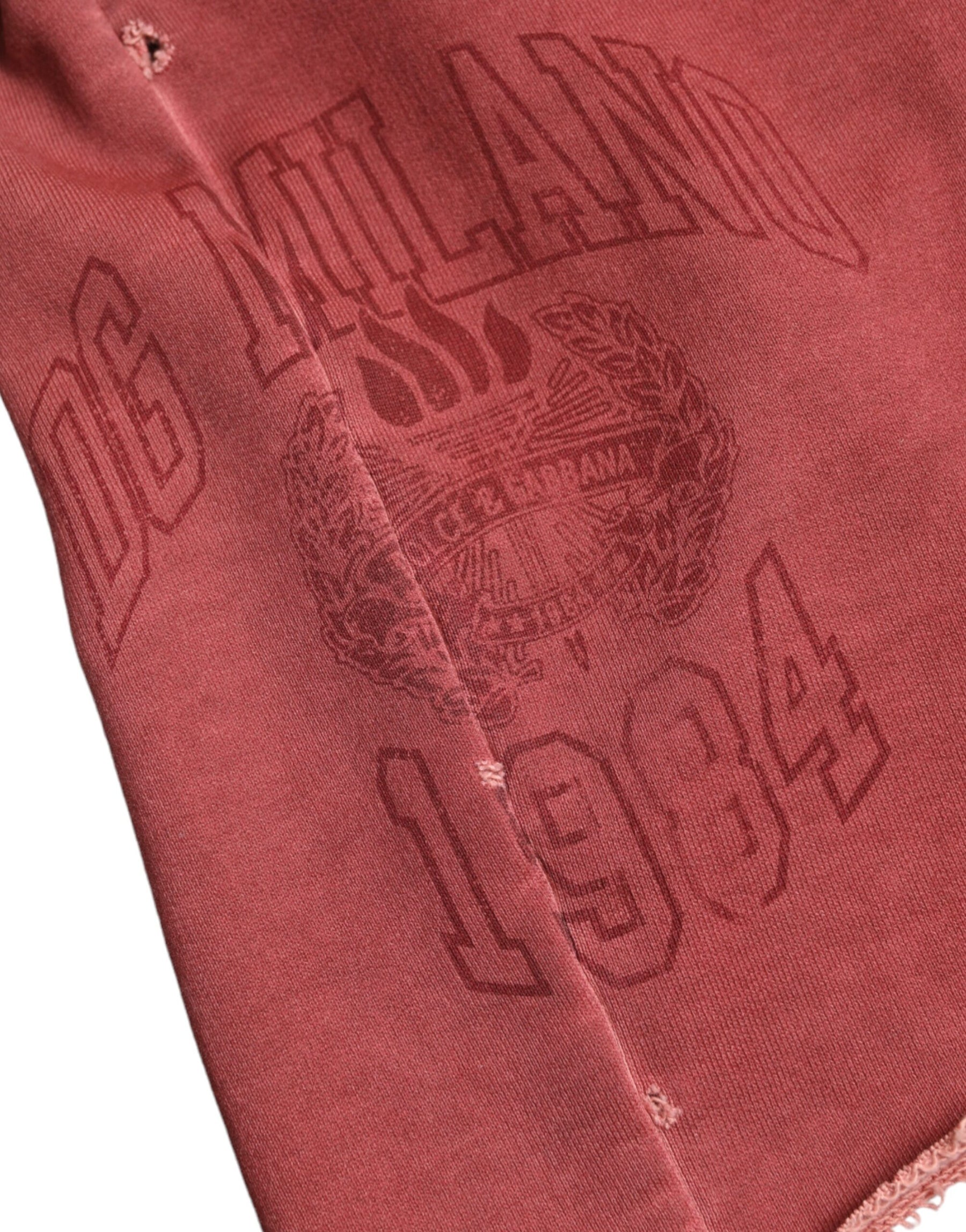 Dolce & Gabbana Maroon Cotton High Waist Sweatshorts Shorts | Regal Royce