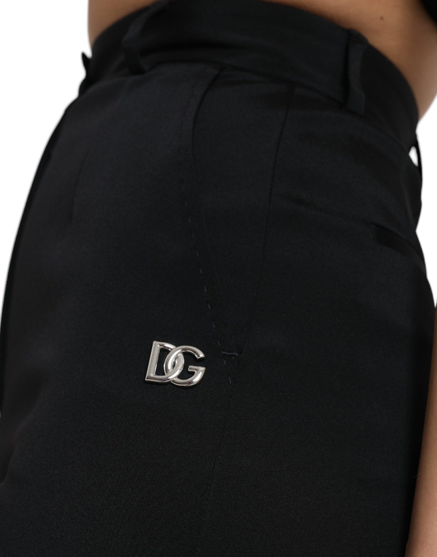 Dolce & Gabbana Black Wool Stretch High Waist Skinny Pants | Regal Royce