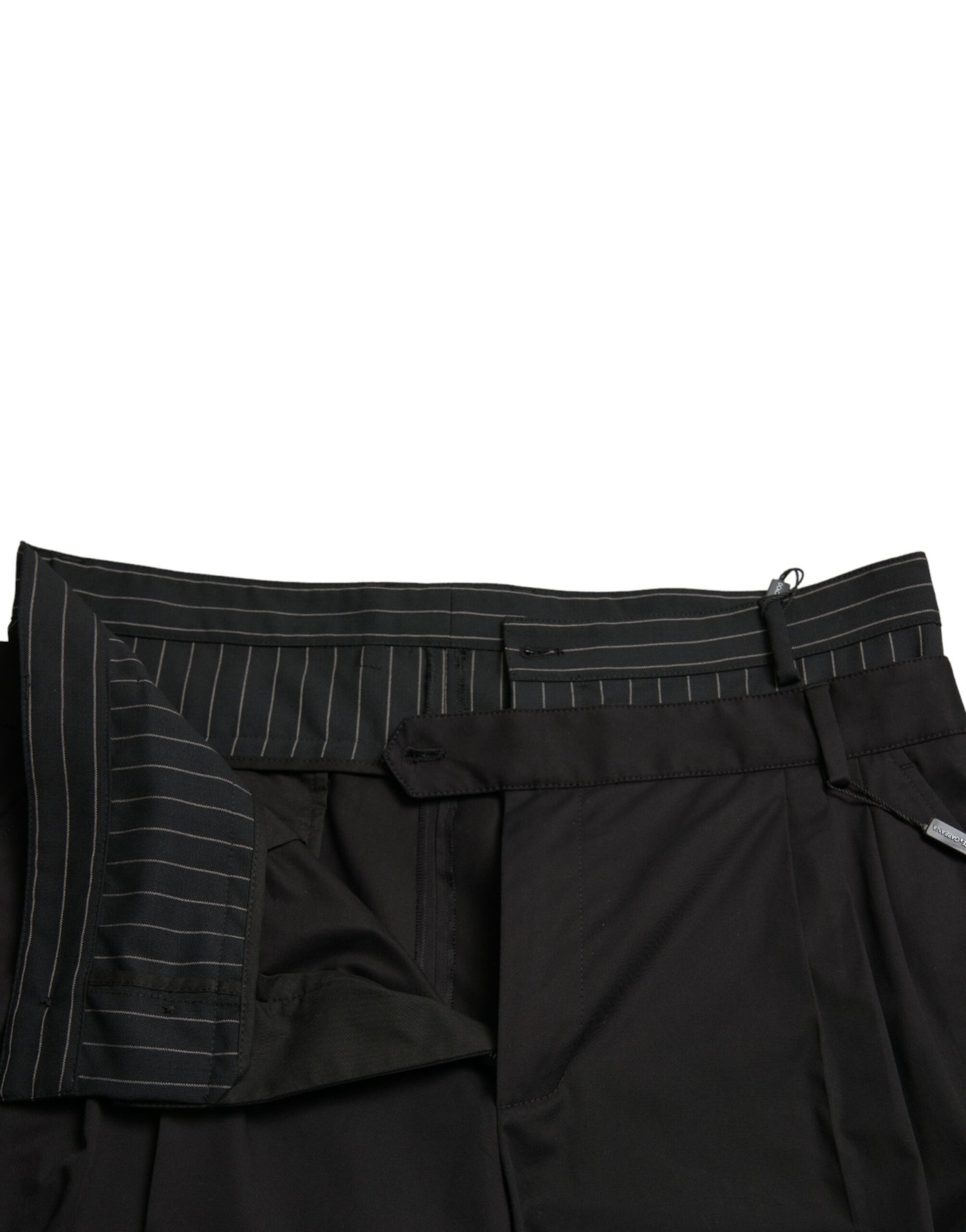 Dolce & Gabbana Black Cotton Stretch Cargo Bermuda Shorts | Regal Royce